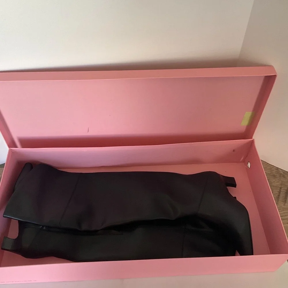 New Intentionally Blank x Anthropologie DELUCA 7 Black Soft‎ Leather Over Knee